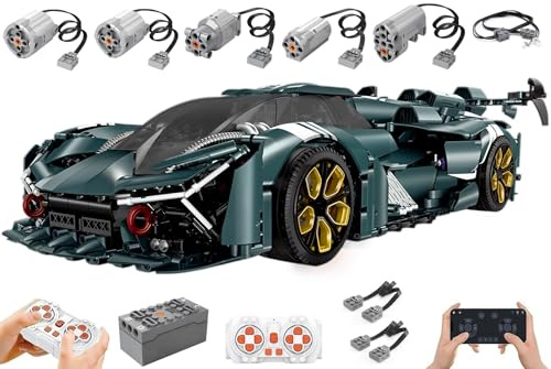 Technik Auto für Terzo Millennio, Mit 5Motoren Set, 1:8 Groß Auto Modellbausatz, 3159 Teile MOC Klemmbausteine Rennauto Set, Automodell Sammlerstück Geschenk für Autofans, Keine Originalverpackung
