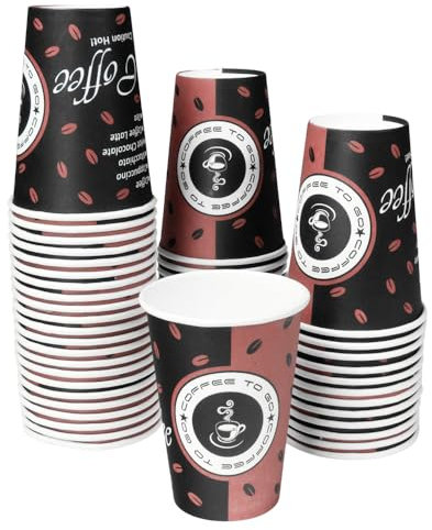 Lot de 1000 gobelets en carton de 180 ml - Fabriqués en Allemagne - De qualité supérieure - Jetables - Pour le café à emporter