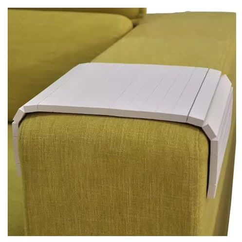 Verstellbares Beistelltablett aus natürlicher Eiche, weiche und stabile Holzoberfläche für Snacks und Mahlzeiten, Armlehnentablett, Couch-Tablett, Tisch (Stil 2)