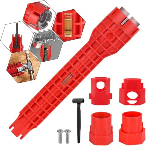 Amrocky 14 in-1 Multifunctional Sink & Faucet Installer Wrench - Plumbing Tool for Bathroom/Kitchen Toilet Pipe Repair & Installation