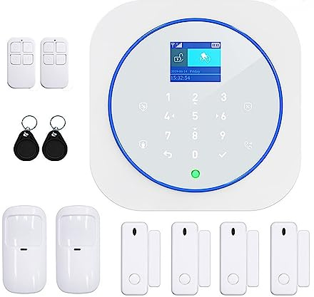 Sistemi Allarme Casa Wifi Gsm di allarme wireless Protezione sicurezza Controllo app SmartHome Kit Lavoro(B)