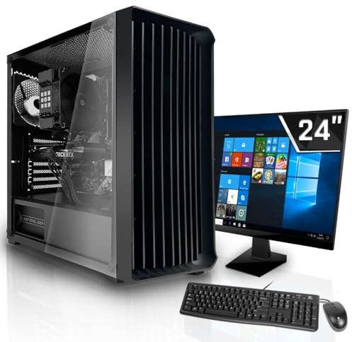 SYSTEMTREFF Office Komplett PC Set AMD Ryzen 5 5600 6x4.4GHz | Nvidia RTX 5050 9GB | 512GB M.2 NVMe | 16GB DDR4 RAM | Windows 11 | 27 TFT Monitor | Desktop Paket Computer Rechner für Büro Business