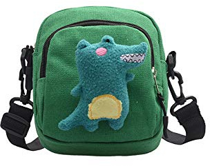 Sac Téléphone Portable Sac Portefeuille Femme en Toile Sac à Bandoulière Motif Dinosaure Pochette Téléphone Porte-Monnaie Porte-clés Porte-Carte Messenger Adolescent Mini Sacoche Épaule Voyage
