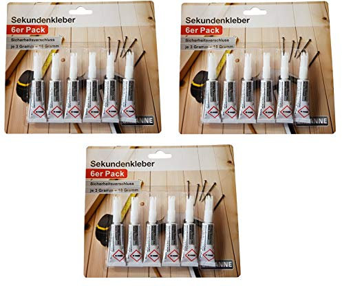 18 x Sekundenkleber EXTRA STARK Alleskleber Schnellkleber universal 100g/15,72€