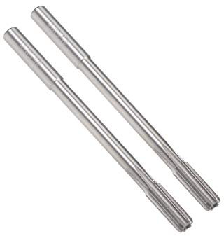 sourcing map 2St Spannreibahle HSS Kobalt M35 Reibahle D4 6 Gerade Flöte Rundschaftfräser 5,6mm