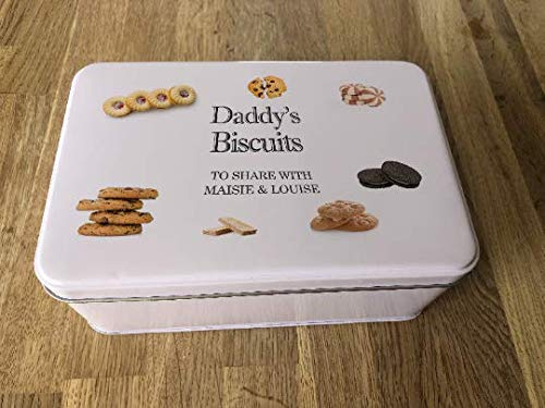 shabby chic personalised ltd PERSONALISED BISCUIT Tin ~ Daddy's BISCUIT Tin .. Dad ~ Daddy ~GRANDAD ~ Tin GIFT ANY NAME YOU WOULD LIKE... Gift Birthday Present Christmas