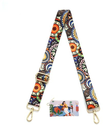 Senral Verstellbarer Schultergurt 3.8cm Breiter Taschengurt Bunter Handtaschen Schulterriemen Taschengurte Zum Wechseln 80-140cm Schultergurt für Damen Taschen DIY Zubehör