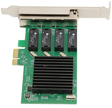 Dpofirs Tarjeta de Red PCI E Nic, Adaptador LAN Ethernet PCI Express de 1000 Mbps con 4 Puertos RJ45 Y 4 Puertos Ethernet, Compatibilidad con E/S de Raíz única Windows Server para Linux para VMware