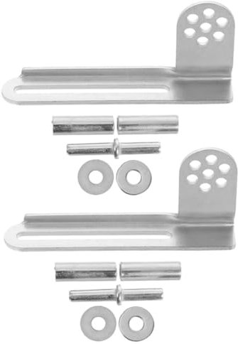 Homoyoyo 2 Sets Fridge Door Hinges Galvanized Steel Replacement Freezer Hinge Kit for Integrated Fridge Freezer Easy to Install Smooth Operation
