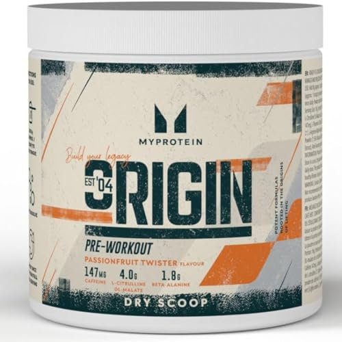 Myprotein Pre Workout - Passionfruit Twister Flavour - 18 Servings of Dry Scoop Pre Workout Powder - 150mg Caffeine, 4g Citrulline Malate and 1.8g Beta Alanine - Boost Energy & Performance