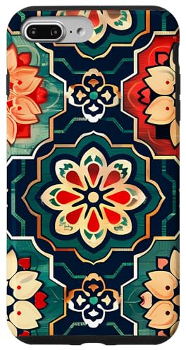 Motif japonais classique imprimé sur bois Coque pour iPhone 7 Plus/8 Plus
