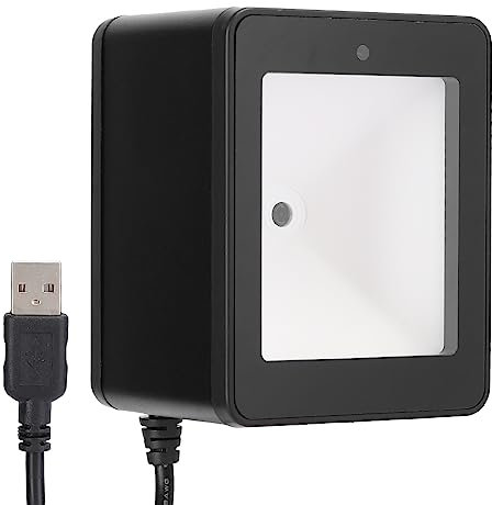 Desktop Barcode Scanner, 360 Dregee Omnidirektionaler Desktop Barcode Scanner, QR Code USB verkabelter QR Barcode Leser für Lager, Supermarkt, Einzelhandelsgeschäft (YHD-9800)