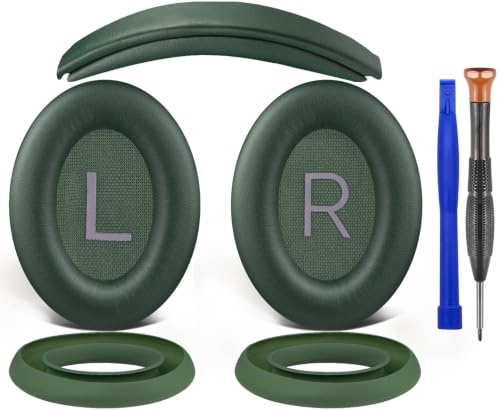 SOULWIT Öronkuddar + Huvudband + Silikon Skyddsöverdrag, Ersättningskit för Bose QuietComfort 45 (QC45)/QuietComfort SE (QC SE)/Nya Quiet Comfort Trådlösa Over-Ear Hörlurar