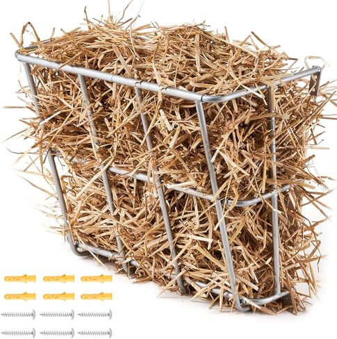 VEVOR Comedero para Heno de Cabra de Capacidad de 84,1 L, Rejilla de Acero Resistente para Heno de Cabra, Soporte para Heno de Caballo, Rejilla de Alimentación de Múltiples Lados para Ovejas, Ganado