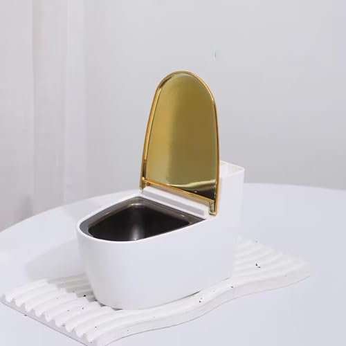 Toilettenförmiger Wandaschenbecher Mit Deckel – Kreativer, Zarter Aschenbecher, Toilettenförmiger Aschenbecher, Wandaschenbecher, Für Badezimmer, Zuhause Und Büro, Einzigartiges Porzellandesign(Q2)