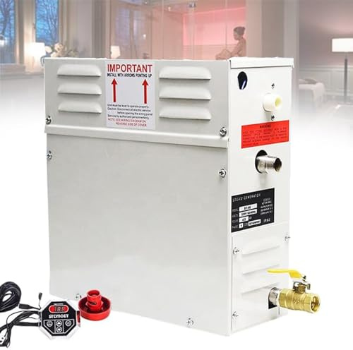 Kit générateur de vapeur pour sauna 18 kW pour usage domestique et commercial, 220/380 V, idéal pour douche, baignoire et spa, avec affichage numérique LED, puissance de sortie réglable de 3 à 21 kW