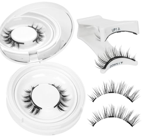 Wiederverwendbares Magnetische Wimpern mit Applikator, natürlicher Look, Magnet Wimpern Set kein Kleber nötig Wimpern magnetisch QUEWEL einfach zu tragen und zu entfernen mit Anleitung (Kit-L)
