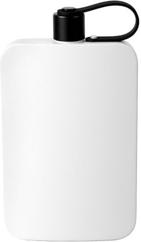 harupink Bouteille d'eau plate 500 ml, sans BPA, fine, pour le sac et l'extérieur, bouteille d'eau plate en acier inoxydable pour les voyages, le fitness, le sport, également comme flasque et