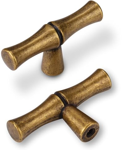 SYZOW 6 Pieza Tiradores Cocina Tirador de armario Tirador Puerta Tiradores Cajones de Aleación de zinc Muebles Tirador (vintage, Un solo agujero)
