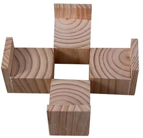 Rialzi per mobili in legno resistente, 4 pezzi, alzate per letto in legno massello, per gambe di divano e tavolo, regolabili in altezza da 3 a 20 cm, perfetti per divani e comodini (7 cm e 5 cm)