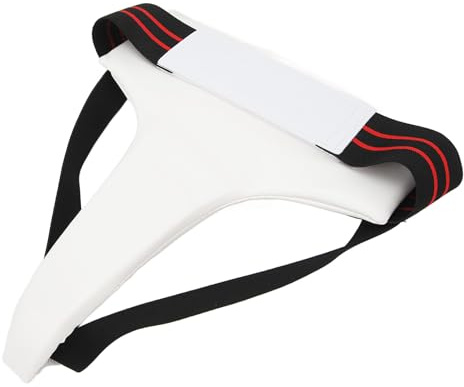 SPYMINNPOO Taekwondo-Tiefschutz für Damen, Elastischer Suspensorium mit Schwamm-Innenseite, Bequeme Unterstützung, für Boxen, Basketball, Wrestling, PU-Leder (S)