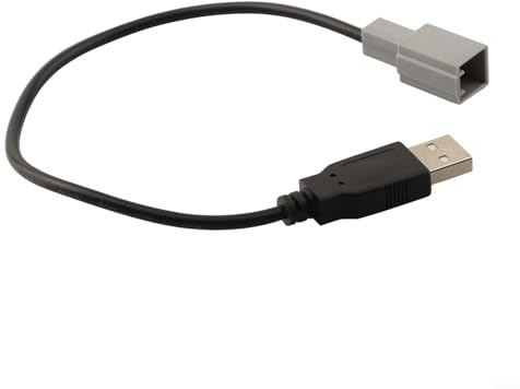 Zilimontt Cable adaptador de interfaz USB USB-A macho a coche para vehículos - 22 cm, construcción ABS, 12 V compatible con acceso de entretenimiento en el coche