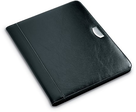 DIN A4 Dokumentenmappe mit Metallplakette für Ihr Logo auf der Vorderseite