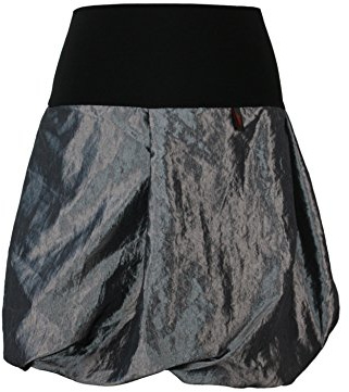 dunkle design Ballonrock TAFT Schwarz, Oliv,Rot Grau in Mini Midi oder Knielang (XL 44, 52cm Grau Uni)
