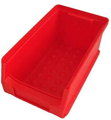 Stapelboxen Sichtlagerbox Lagerkasten Lagersichtkasten Regalboxen Profi Gr. 3 235x145x125 mm rot Made in Germany 16 Stück