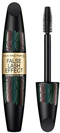 Max Factor False Lash Effect Mascara, Farbe 006 Deep Raven Black - Wimperntusche für maximale Länge und volle Wimpern, 13 g