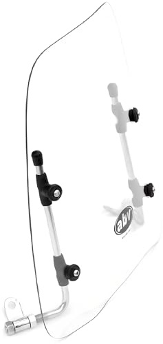 UZMAN -Universal Windschild Windschutz Windabweiser Windschutzscheibe Windschutzglas Moped/Mofa/Scooter/Quad/Roller Anbauteile Zubehör (HOCH)