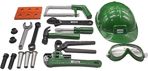Diakakis Luna Kinder Werkzeug-Set 19-TLG. Heimwerker Handwerker Werkzeug Spielset +3J