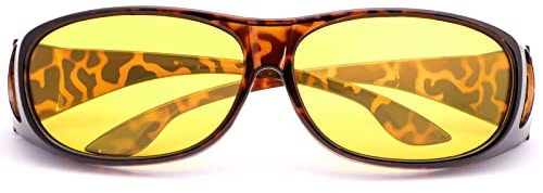 MIRYEA Nachtsichtbrille für Männer und Frauen, polarisierte Sonnenbrille zum Fahren, Rundum-Passform über Korrektionsbrillen