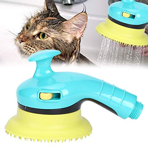 Yuehuamech Pet Massage Shower Head Dog Cats Independent Switch Bathing Nozzle Massage Shower Head Water Saving Puppy Head Shampoo Grooming Brush Cleaning Supplies