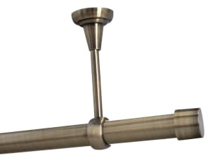 Sento 25mm Gardinenstange Vorhangstange Metall Deckenmontage Messing Antik 180 cm Albana