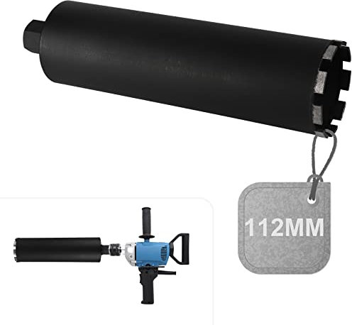 CPROSP Corona Diamantata 112 mm 1¼ UNC, Lunghezza 420 mm, Punta per Trapano in Calcestruzzo, Cemento Armato, Muratura e Pietra
