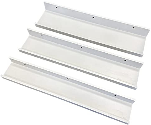 PrimoLiving 3er Set Wandregal Weiß - 90 cm Schweberegal Bilderleiste Set für Bilderrahmen Bücher Deko im Wohnzimmer Arbeitszimmer Badezimmer Küche Schlafzimmer P-14851