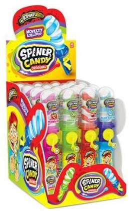 Spiner Candy 22g 16 pezzi | Sapori Frutta Ciliegia, Mela, Lampone e Fragola | Caramelle Feste, Compleanno, Celebrazioni