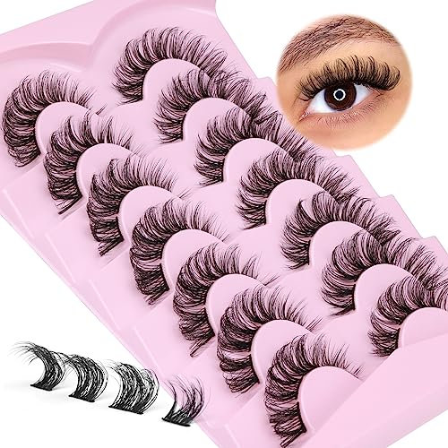 Falsche Wimpern Extensions Cluster Lashes Fake Cat Eye Künstliche 16MM Individual DIY Natürliche Einzel Natural, von Lvmixwig