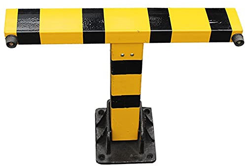 T-förmiger, Faltbarer Auto-Parkplatzsperrpoller, Hochleistungs-Parksperrpfosten aus Stahl, manuell, langlebige Parksperren mit Schrauben (45 x 50 cm, schwarz) (45 x 50 cm, schwarz)