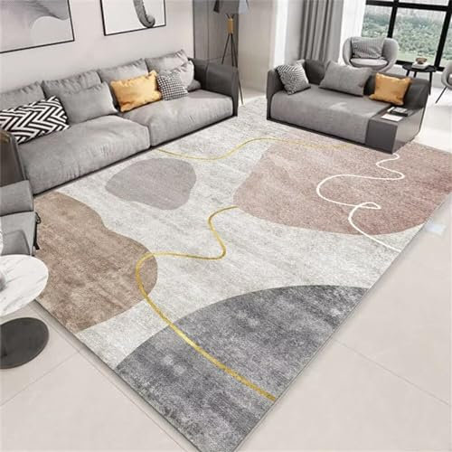 RUGMRZ Teppich Teenager Mädchen Webteppich Grauer Teppich halbkreisförmiges Muster dekorativer Schlafzimmerteppich für Erwachsene pflegeleicht Teppich Bad 80X150CM
