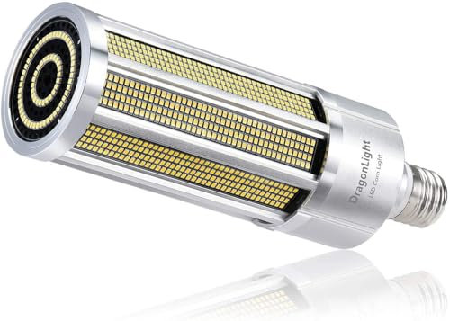 DragonLight 150W Superhell Mais Light LED ampoule sans ventilateur (remplacé 1000watt) - E40 Edison LED lampe 5000K Cold White 20250 Lumens pour l'éclairage - Garage Workshop Street Light