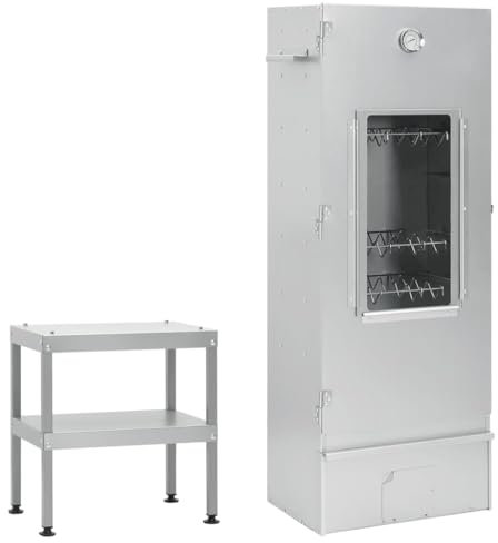 Rantry Horno Ahumador Multiusos con Mesa de Acero Galvanizado y Termómetro Carne y Pescado