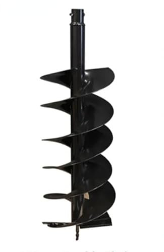 250mm*800mm Earth Auger Drill Bit Compatible with Petrol Planting Post Hole Digger Power Tool Accessories 25cm Width (Double Blade)