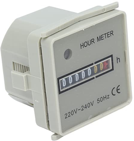 Contaore Meccanico, Timer Industriale con Indicatore, HM-2/UWZ48 220-240 V 0,3 W, Adatto per Generatori, Crescenti, Seghe a Catena e Altri Dispositivi Industriali