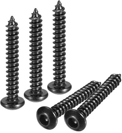 QUARKZMAN M3 x 20mm Selbstschneidende Innensechskantschrauben 50 Stück Innensechskant Rundkopf Schraube Kohlenstoffstahl Bohrschrauben Flachkopf Maschinenschraube für DIY Holz Hardware