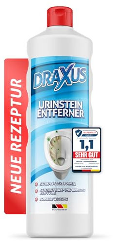 DRAXUS Profi Urinsteinentferner Extra Stark (NEUE REZEPTUR) - 1,0L | Beseitigt hartnäckigsten Kalk- und Urinstein | WC Reiniger & Urinsteinlöser gegen schwerste Verkrustungen