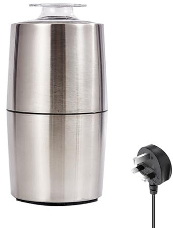 Coffee Grinder Electric Spice Grinder One Touch Operation Stainless Steel Pepper Mill Grinding Machine Espresso Grinder for Coffee Bean Seed Nut Spice Herb Pepper