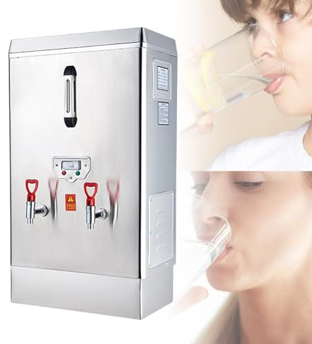 HCAUYNN Wasserspender Mit Heizung, Wasserkocher, Mit Kontrollleuchte FüR Heizung/Isolierung, Knopfsteuerung, Temperaturbereich: 0-100°C, Wassertemperaturanzeige,220V-60L