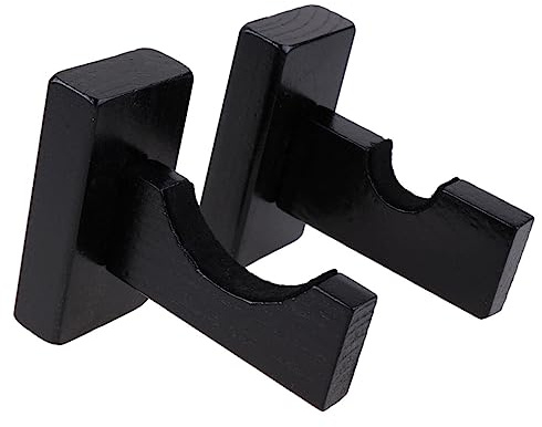 BELLIFFY 2 Pair Wooden Baseball Bat Wall Mount Holder, Hidden Screw Installation, Horizontal Display Rack for Home Decoration, Baseball Fans and Collectors, Bat Accessories, Wooden Display